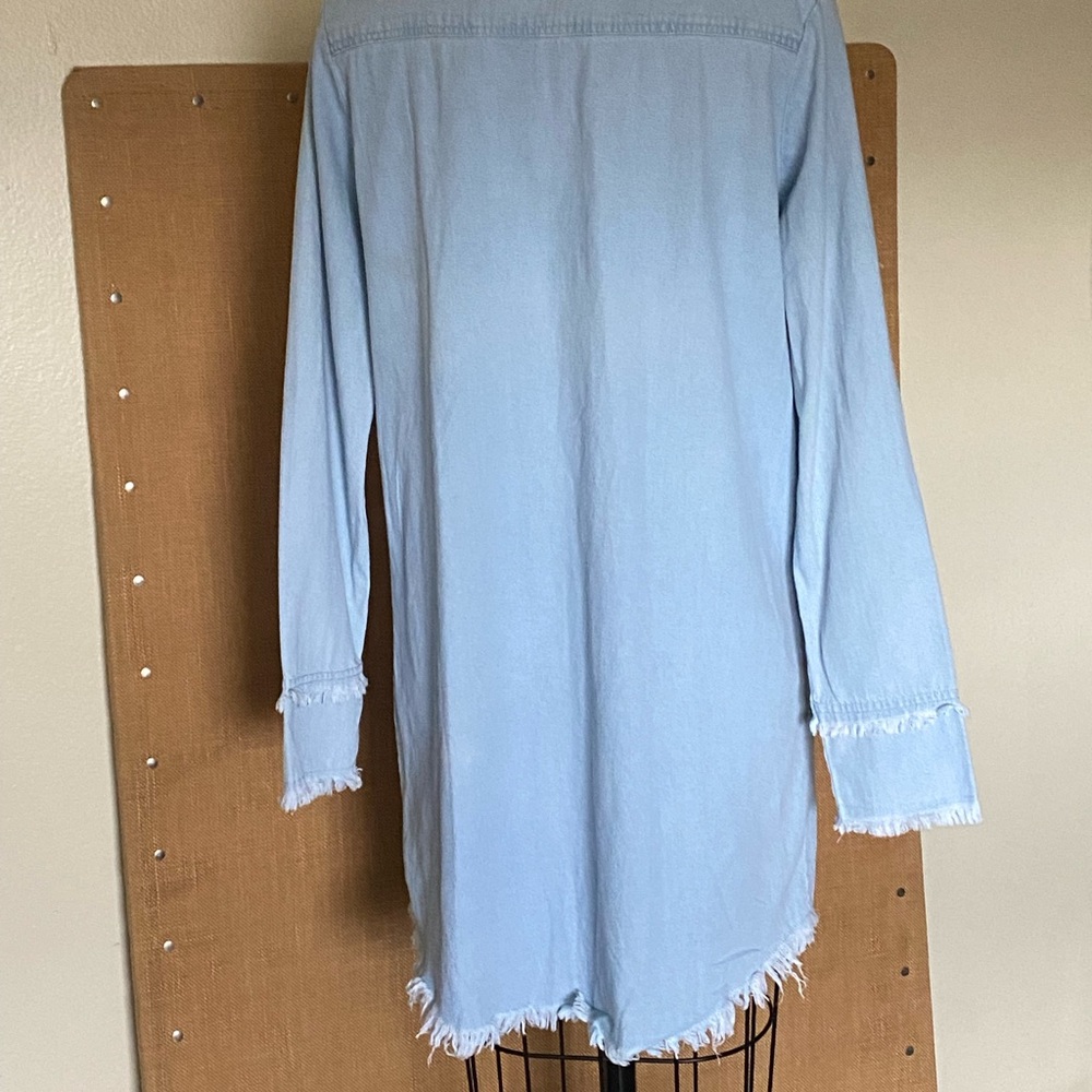36 POINT 5 DENIM BLACK LACE SHIRT DRESS - Picture 8 of 12
